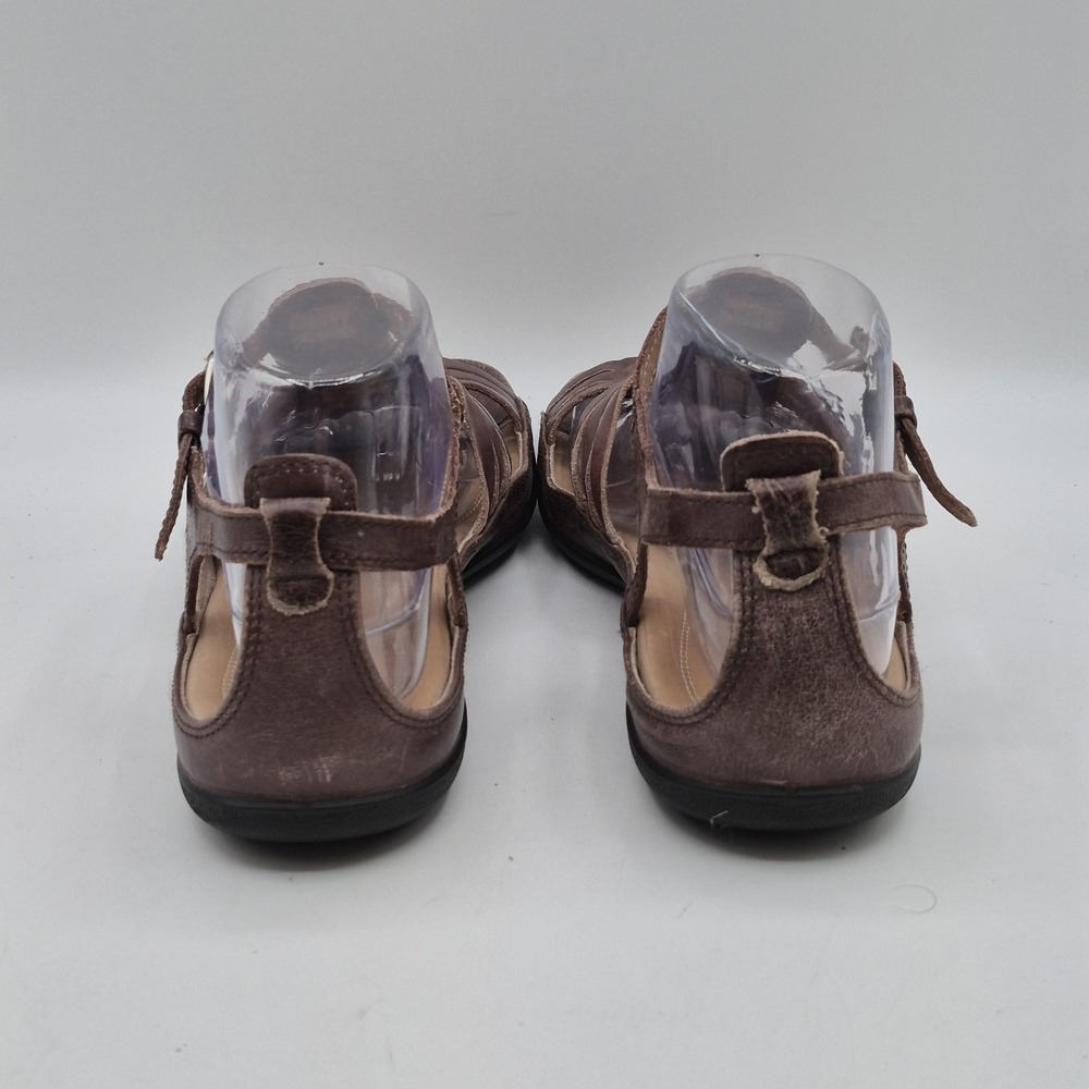 ECCO Sandals Womens Size 8 EU 39 Brown Nubuck Gladiator Strappy Buckle Comfort - Picture 5 of 13